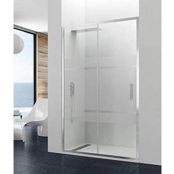 GME Prestige Titan Frost Plus Mamparas Ducha Frontales con 1 Hoja Fija + 1 Corredera, 170 cm Ancho x 195 cm Altura