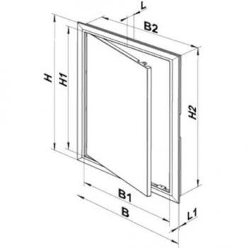 Puerta de Inspección 200x300mm de Plástico ABS Blanco, Panel de Acceso Durable con Bisagra