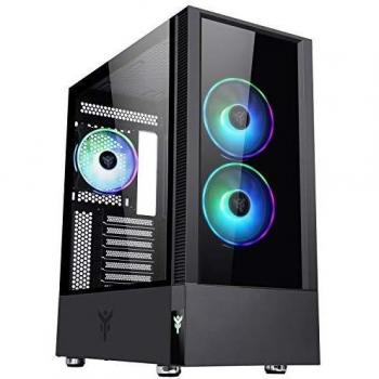 Caja Torre Media ATX iTek Vertibra Q210 RGB con Paneles Vitrados (Negro)