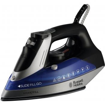 Russell hobbs 2126056 smartfill plancha de vapor con tanque extraible planchado seco con vapor pulverizacion y chorro color azul y negro