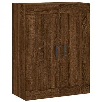 Armario de pared de madera ingeniería roble marrón 69,5x34x90 cm