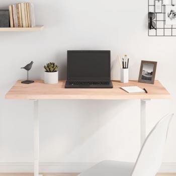 Tablero para mesa de madera maciza de roble sin tratar 100x60x2 cm Marrón