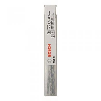 Juego de 5 Brocas para Metal HSS-G DIN 340, 3.5 x 73 x 112 mm, Bosch