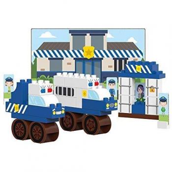 BIOBUDDI BB-0129 - Juego de 32 Bloques de policía, Multicolor