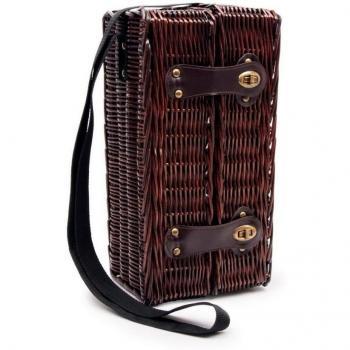 small foot company 6535 - Cesto de Picnic de Mimbre, Color Nogal