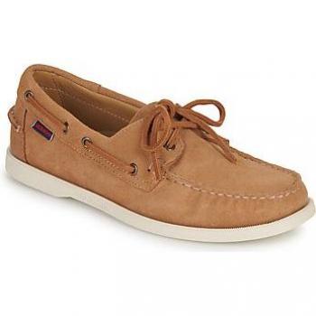 Men's Sebago Portland Fleshout Boat Shoe - Brown Cognac - Size 8