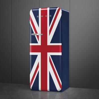 Frigorífico-Congelador Smeg FAB28RDUJ5 | Diseño Retro Años 50 | Bandera UK Union Jack | Bisagra Derecha | Clase Energética D | Altura 1.54