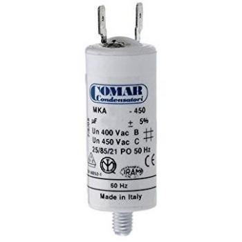 Condensador mka 60mf 5% 450v ø5x12cm con espiga m8 y faston doble konek de la marca COMAR