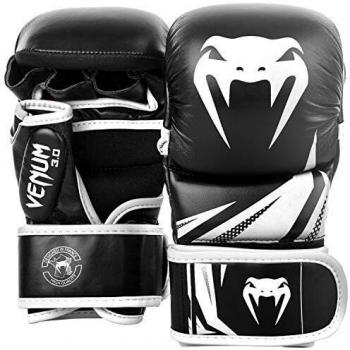 VENUM Challenger 3.0 Guantes de MMA Sparring, Unisex Adulto, Negro/Blanco, M