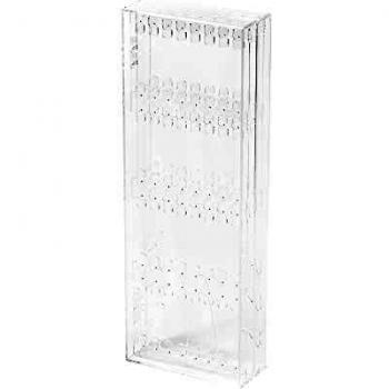 Compactor Organizadores de joyería para pulseras y pendientes, Transparente, Fabricado en poliestireno, Tamaño 11 x 4 x 28.3