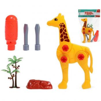 Juguete de construcción BB Kids - Animales Jirafa Atornillar y Desatornillar, incluye piezas atornillables, diseño colorido, fomenta la motricidad fina y la creatividad en niños