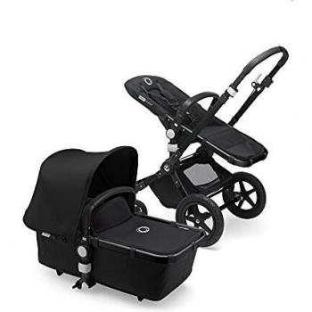Bugaboo Cameleon 3 Plus, Cochecito 2 en 1 Fácil y Versátil: Cochecito, Carrito Confort y Carricoche, 0-4 Años, Chasis Negro y Capota Negra para el Sol