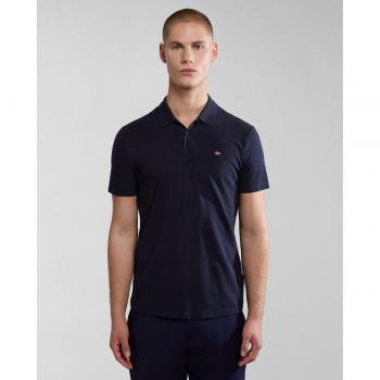 Napapijri Ealis Short Sleeve Piqué Polo Shirt for Men, Black, Size XL
