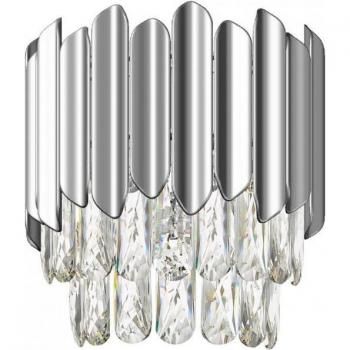 Aplique de diseño Grenada Cromo 1 bombilla 24,5cm con acabado en cromo y cristal