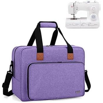 Luxja Bolsa para Máquina de Coser, Bolso Portátil para Máquina de Coser y los Accesorios de cosedora, Púrpura