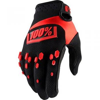 Inconnu 100% Airmatic Guante de montaña Unisex, Color Negro/Rojo