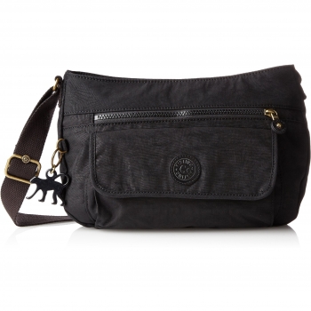 Kipling Syro Bp - Bolso al hombro para mujer Negro Black