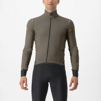 Maillot de hombre Castelli Alpha Flight Rosso Corsa gris arcilla