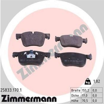 Pastillas de freno ZIMMERMANN 25833.170.1