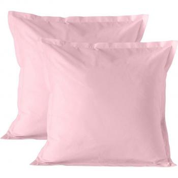 Conjunto de 2 Fundas de Almohada en Rosa Palo - Basic Pack, 100% Algodón, 150 TC, Fabricado en España
