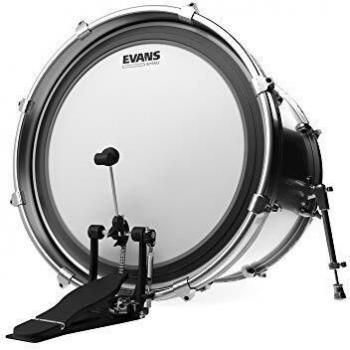Evans EMAD Coated 22 Bass Drum Head - White, Sablée Finish