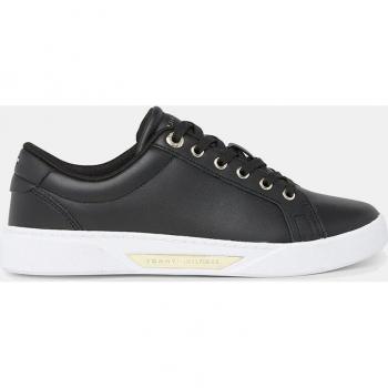 Chic Black Lace-Up Sneakers with Contrast Sole - EU41/US11