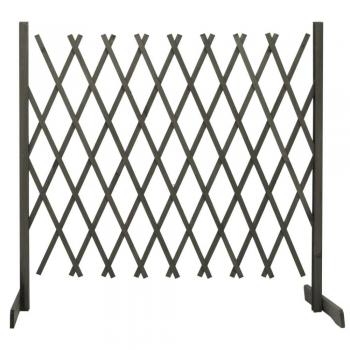 Gray Garden Trellis Fence 180x100 cm Solid Firwood