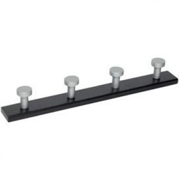 Percha Madera Wengué  con 4 pomos color cromo NESU