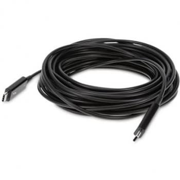 Cable óptico Thunderbolt 3 activo USB-C 25 m 40 Gbit/s negro