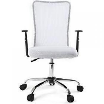 Sillón de escritorio diseño malla blanca PLUZ Miliboo