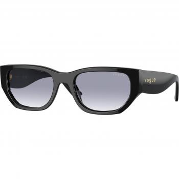 Vogue Eyewear VO5586S W44/79 Women's Sunglasses  Size 53, Contemporary Rectangular Sunglasses with Logo, Black unisex