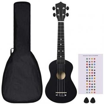 Set de Ukulele Soprano para Niños con Funda Negra 23