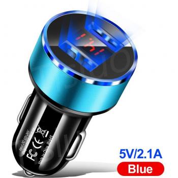 Cargador de Coche Dual USB Quick Charge 3.0 para iPhone, Samsung y Xiaomi - Carga Rápida para Móvil y Tablet