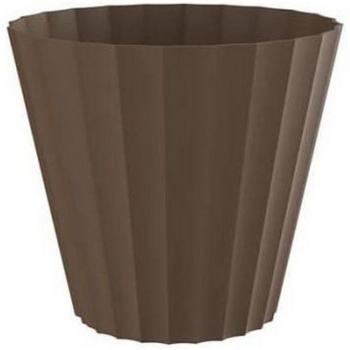 Maceta de Plástico Doric en Color Bronce de 22cm de diámetro y 20cm de altura - Resistente y Elegante