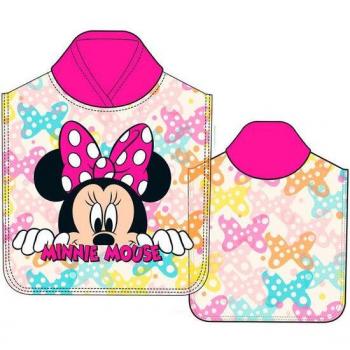 Poncho Toalla Minnie Disney Microfibra Absorbente y Suave 55x100cm
