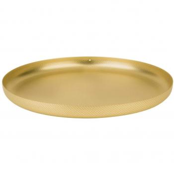 JM14 BR - Bandeja latón/decoración en relieve/Al. 3,5cm Ø 35cm