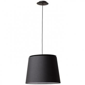 Lámpara colgante de tela Savoy, acero, 31,1 cm, color negro