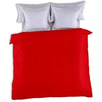 ESTELA - Funda nórdica Combi Color Rojo - Cama de 90 cm. - 50% Algodón / 50% Poliéster - 144 Hilos