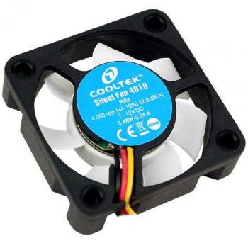 Ventilador Silencioso Cooltek 4010, 40mm x 40mm x 10mm, 4000RPM, Rifle-Bearing, 12.8 dBA, Conexión Molex de 3 Pines,