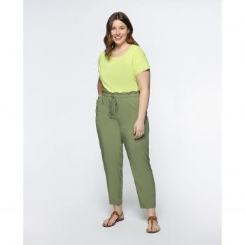 Joggers de viscosa ECOVERO™ para mujer con cintura elástica y cordón de ajuste