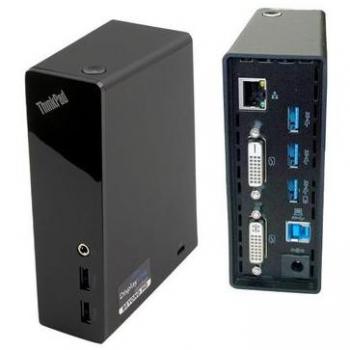 Docking Station Lenovo ThinkPad USB 3.0 con 5 puertos USB 3.0 y adaptador de corriente incluido