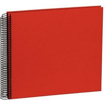 Spiral Album ''Economy'' medium red +++ 20 sheets photo mounting board black +++ SCRAP - PHOTOBOOK +++ Quality made by Semikolon
