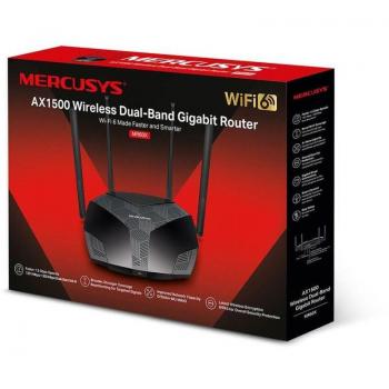 Mercusys MR60X Router Inalámbrico Gigabit Ethernet Doble Banda (2.4 GHz / 5 GHz) Negro