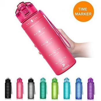 ZOUNICH Botella Agua Deporte, Botella Agua Niños sin BPA Reutilizable Plástico Tritan - 500 ml / 700 ml / 1 l / 1.2 l, Cantimploras para Te con Filtro, para Infantil, Gimnasio, Bicicleta