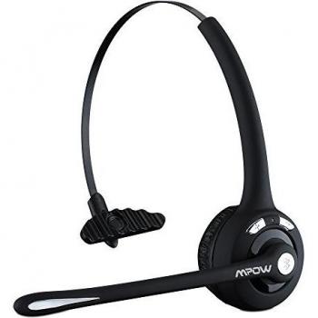 Mpow Professionelle Bluetooth Headset fš¹r Auto und LKW-Fahrer Over-the-Head Funkkopfh?rer mit Mikrofon fš¹r Call Center, PS4, XBOX, VoIP, Skype, Handys und anderen Bluetooth-Ger?ten usw.
