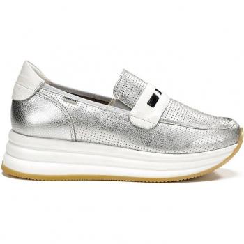 Mocasines de mujer en piel con adorno