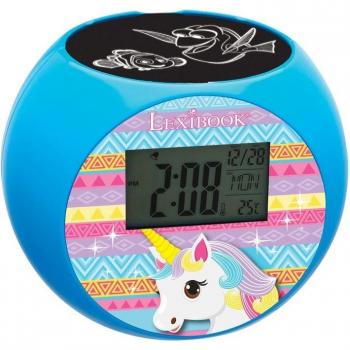 LEXIBOOK - Radio Despertador con proyector - Diseño Unicornio