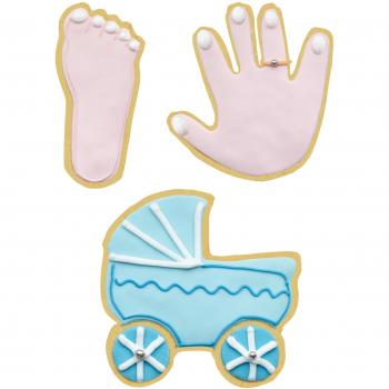 Kitchen Craft Sweetly Does It Baby Themed Cookie Cutters, Set of 3