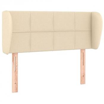 Cabecero de tela color crema 93x23x78/88 cm