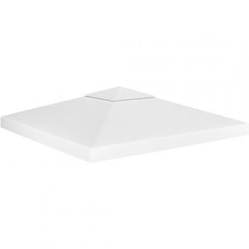 Toldo de cenador de 2 niveles, cobertura de 2 capas de gasa, 310 g/m², dimensiones 3x3 m, color blanco